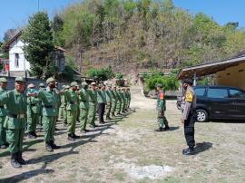 Demi Peningkatan Kapasitas, Linmas Tepus Dilatih Baris