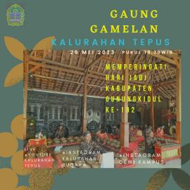 Woro - woro Acara Gaung Gamelan 