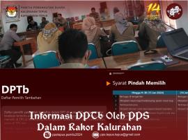 Informasi Tentang Daftar Pemilih Tambahan Oleh PPS Pada Rakor Pemkal