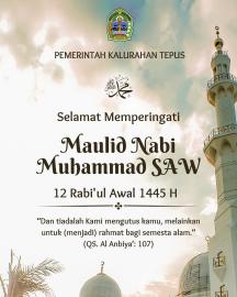 Selamat Memperingati Maulid Nabi Muhammad SAW 1445 Hijriah