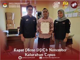 Rapat Pleno Progres DPTb Bulan November Oleh PPS Tepus