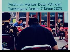 Prioritas Penggunaan Dana Desa - Permendesa Nomor 7 Tahun 2023 : Penyusunan APBKal Tahun 2024