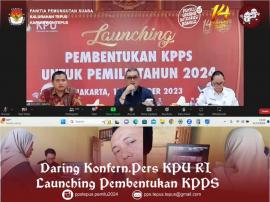 PPS Tepus Ikuti Daring Konferensi Pers Pembentukan KPPS Pemilu 2024 - KPU RI