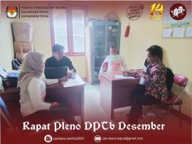 Rapat Pleno Internal PPS Pemilu 2024 - DPTb Bulan Desember