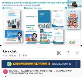 Kader Kesehatan Kalurahan Tepus Ikuti Webinar - Menerapkan 25 Ketrampilan Dasar Layanan 