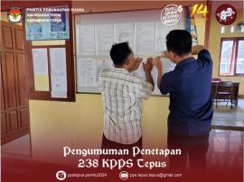 Pengumuman Penetapan dan Pengangkatan KPPS Kalurahan Tepus - Pemilu 2024