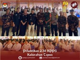 Pelantikan 238 KPPS Kalurahan Tepus Untuk Pemilihan Umum Tahun 2024