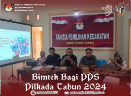 Bimtek Bagi PPS Untuk Pilkada Tahun 2024 : Pemilihan Bupati dan Wakil Bupati Gunungkidul 27 November