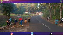 Lingkungan Dongsari Dibersihkan Menyongsong Tradisi Rasulan