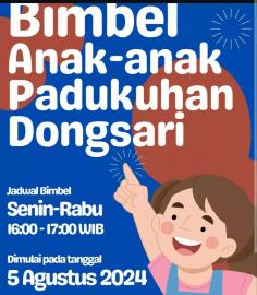 Bimbingan Belajar untuk Anak-anak di Padukuhan Dongsari Oleh KKN-UII 69 Unit 109