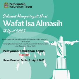 Selamat Memperingati Wafatnya Isa Al Masih