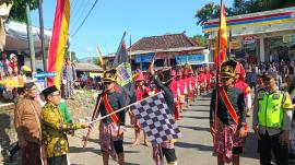 Pelepasan Kirab Budaya Hari Jadi Kalurahan Tepus oleh Wakil Bupati Gunungkidul