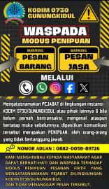 WASPADA PENIPUAN MENGATASNAMAKAN PEJABAT KODIM 0730/GUNUNGKIDUL