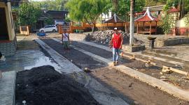 Progres Rehabilitasi Halaman Balai Kalurahan Tepus Capai 50 Persen