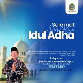 PEMERINTAH KALURAHAN TEPUS UCAPKAN SELAMAT HARI RAYA IDUL ADHA 1446 H