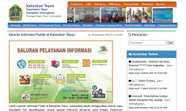 Berbagai Menu Tersedia Pada Laman Website Kalurahan Tepus Untuk Keterbukaan Informasi Publik