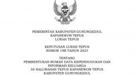 Keputusan Lurah Tepus tentang Rumah Data Kependudukan Kalurahan Tepus