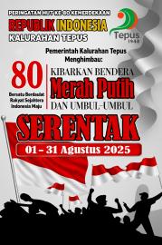 Pemerintah Kalurahan Tepus Himbau Pengibaran Bendera Merah Putih Serentak 1–31 Agustus 2025