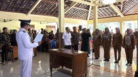 Pengucapan Sumpah Pamong Kalurahan Tepus dan Staf Pamong, Serta Pelantikan Berlangsung Lancar