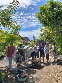 Gotong Royong Warga dan SPPG PKMW BOSSKID Cor Beton Jalan Lingkungan RT 01 Padukuhan Ngasem