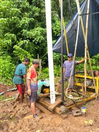 Pengeboran Sumur Bor Padukuhan Pudak Capai Kedalaman 20 Meter