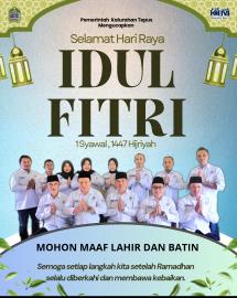 Pemerintah Kalurahan Tepus Mengucapkan Selamat Hari Raya Idul Fitri 1447 H
