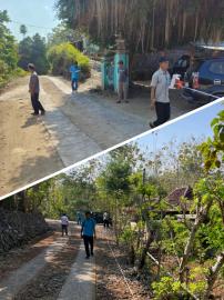 Survey Lokasi Padat Karya di Kalurahan Tepus, Konsultan Disdagnaker Gunungkidul Tinjau Lapangan