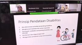 Kamituwa Kalurahan Tepus Ikuti Zoom Meeting Monitoring dan Evaluasi Pendataan Penyandang Disabilitas
